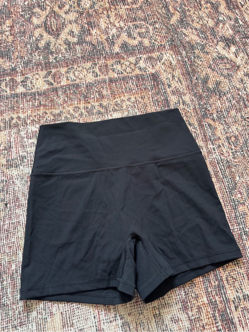 aerie Black High-Rise Bike Shorts